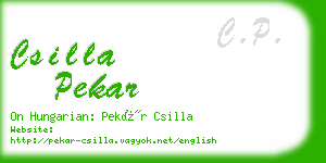 csilla pekar business card